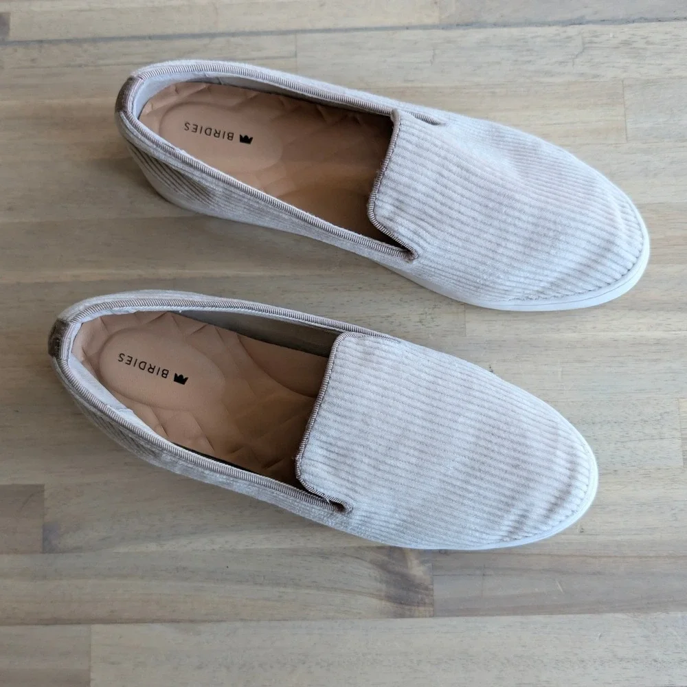 Birdies Swift Slip On Sneakers‎ Tan Corduroy Loafers Flats Womens 8.5